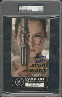 Daisy Ridley Signed Star Wars: The Force Awakens IMAX 3D Ticket (PSA/DNA)